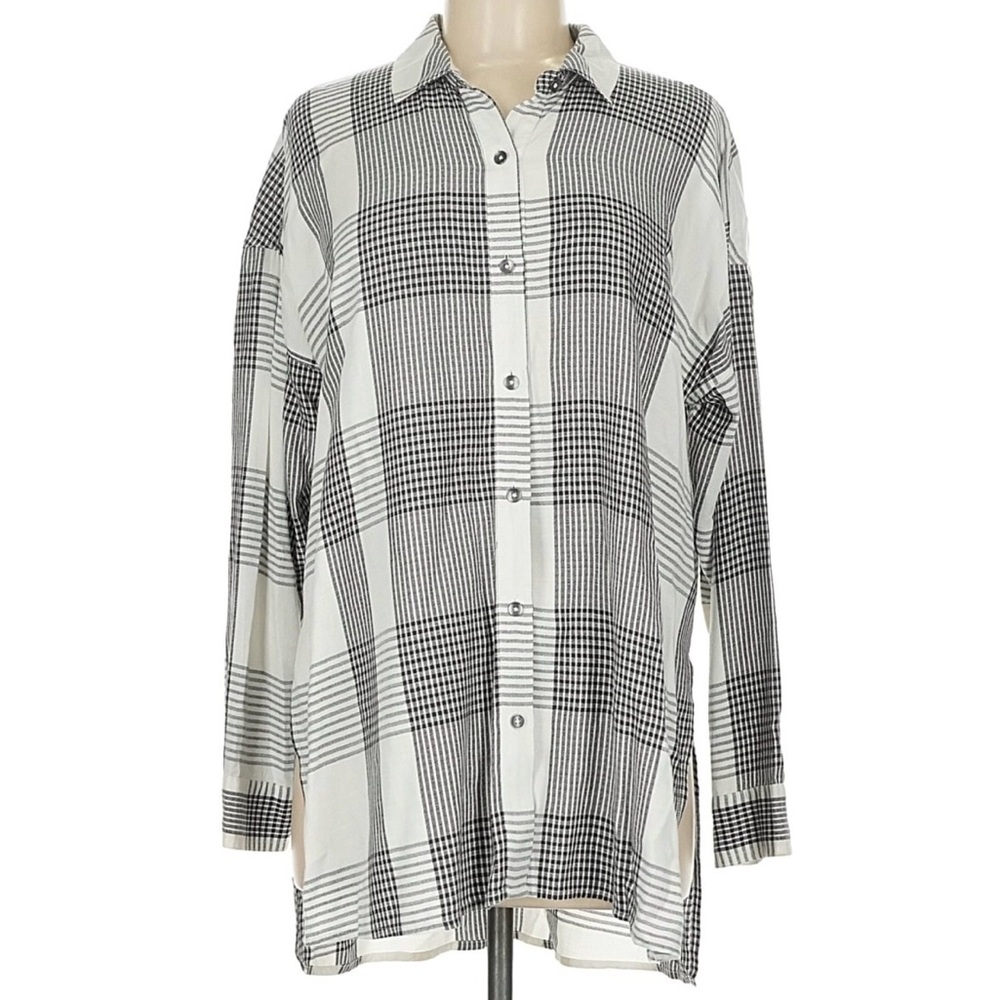 Splendid Black and White Plaid Shirt